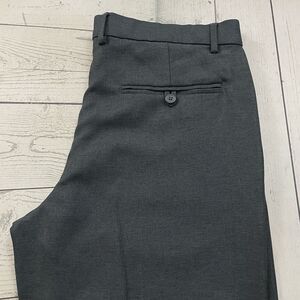 Ben Sherman Men's W34 x L30 Dark Gray Flat Front Stretch Polyester Dress Pants